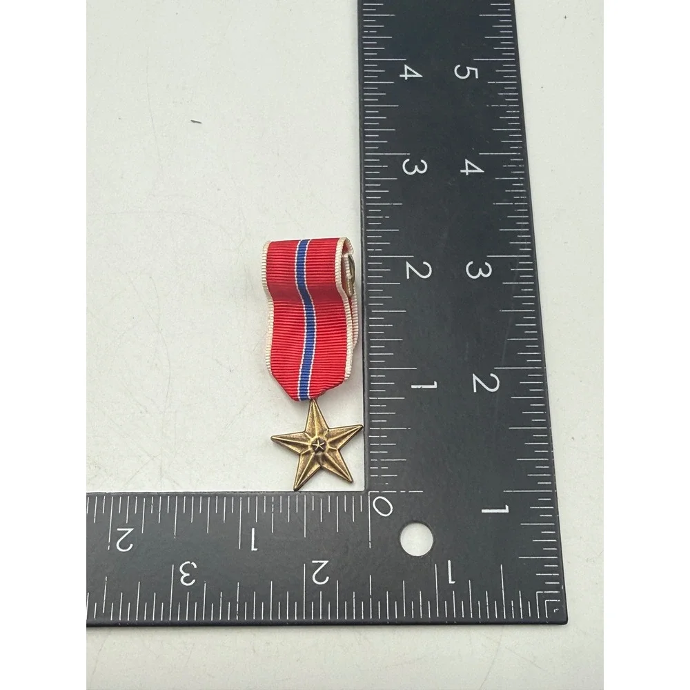 US Military Bronze Star Medal Miniature Lapel Pin Heroic Meritorious Achievement